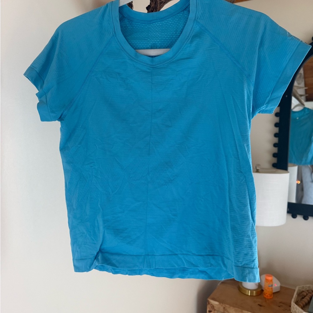 lululemon athletica Short Sleeve Tee in Turquoise Blue